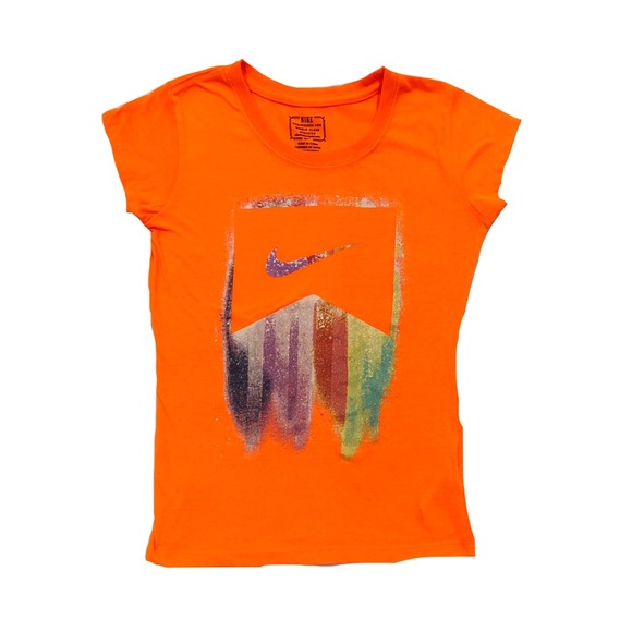 Nike Other - Nike Girls Orange Logo T-Shirt Size S
